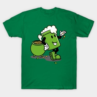 Cartoon Beer Irish American Green Lager T-Shirt